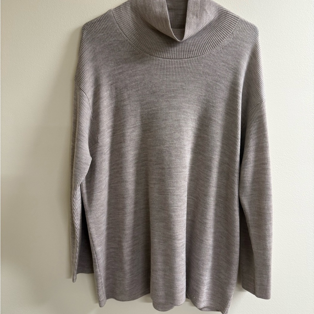Eileen Fisher Cream Cowl Neck Sweater
